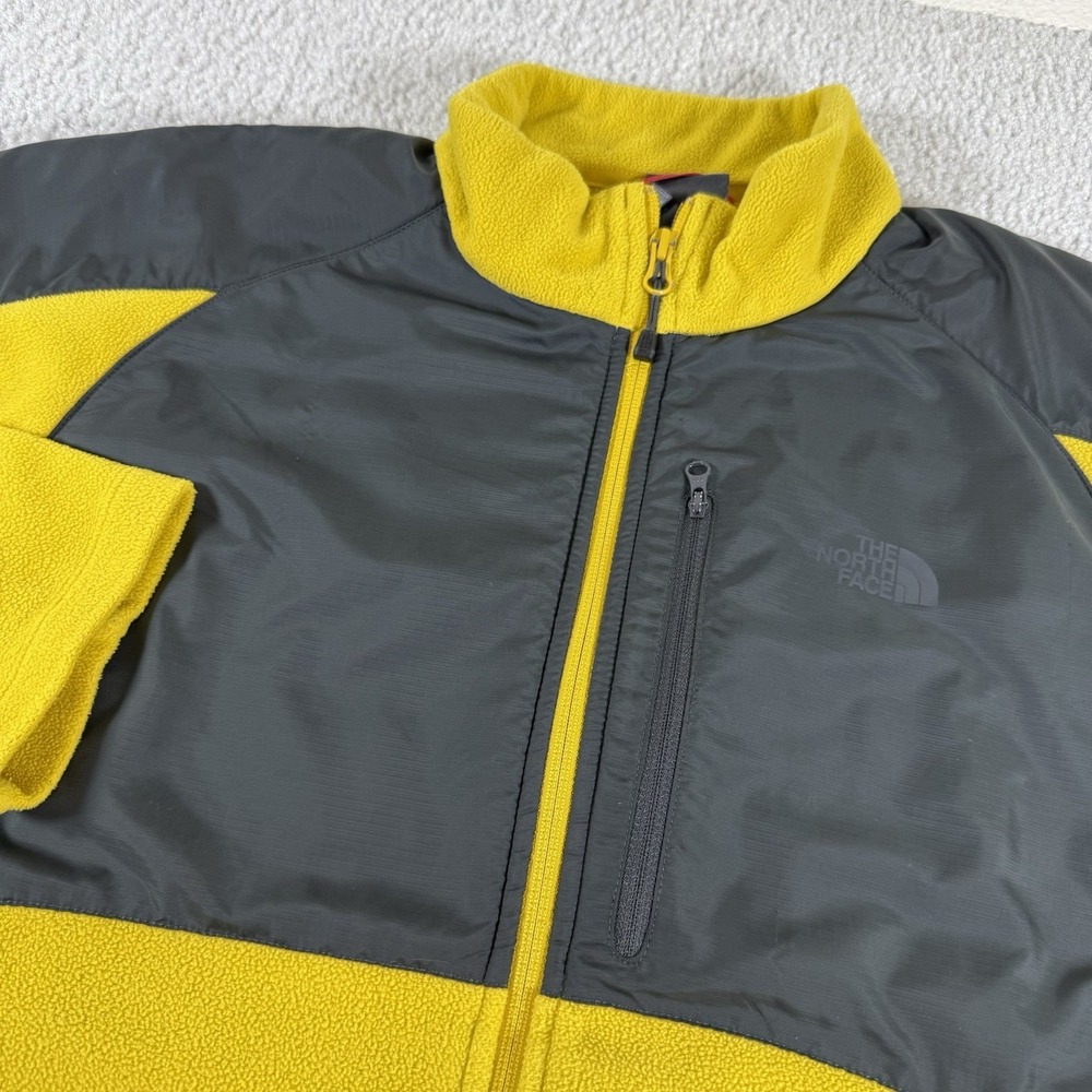 The North Face Zip Jacket Mens XL Yellow Black A24G TKA 100 Cascade Full Outdoor